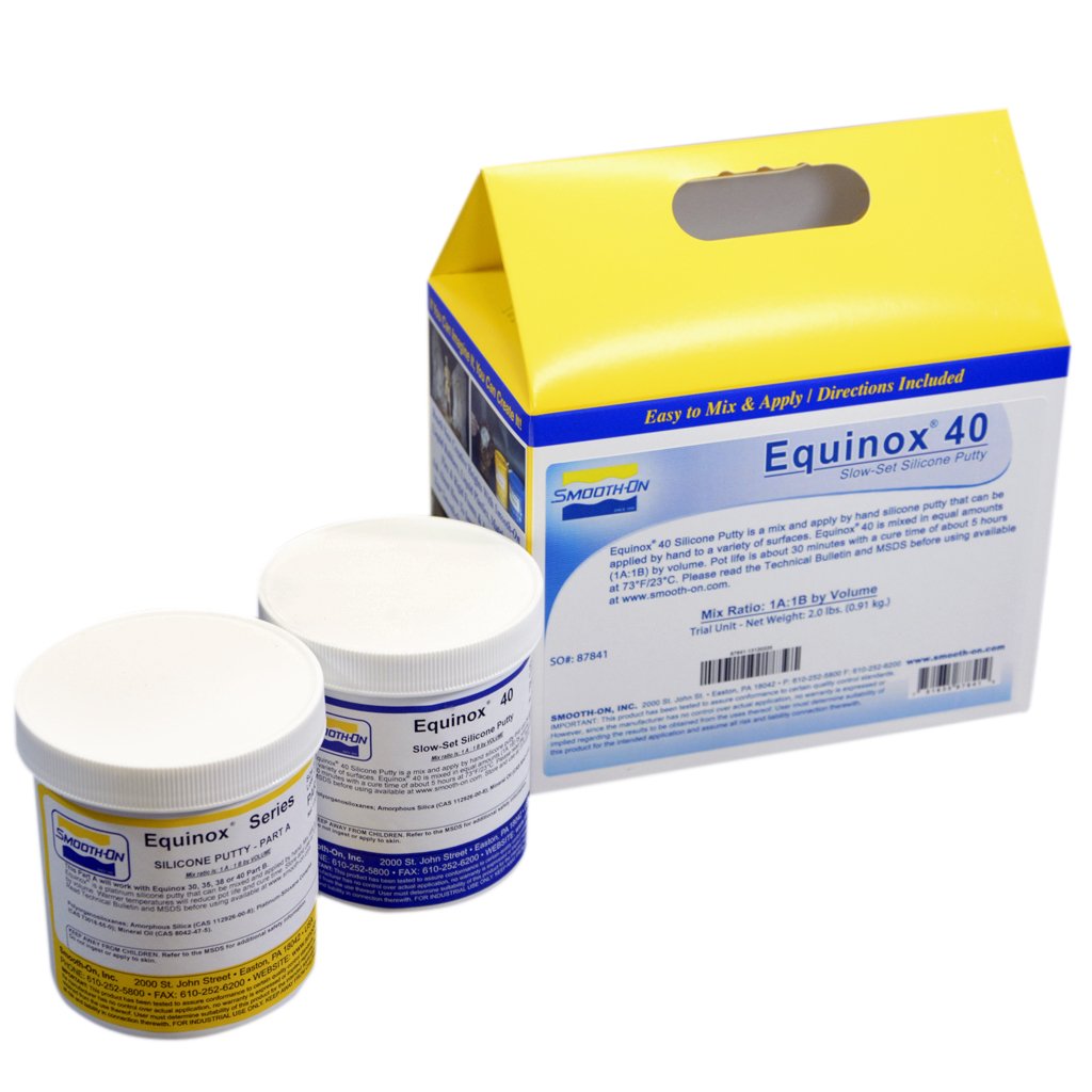 Equinox 40 Slow - Mix & Apply-by-Hand Platinum Mold Putty - Trial Unit