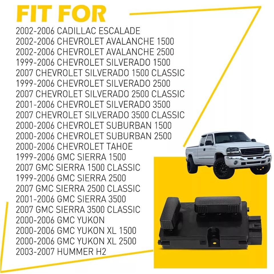 for Chevy GMC Cadillac Hummer 99-07 Power Seat Switch Control Front Left Drive