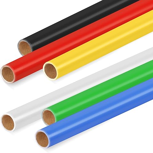 Skyygemm 6 rollos de papel de 4 x 12 pies, resistente a la decoloración, rollo de tablero de anuncios de color para niños, aula, decoración