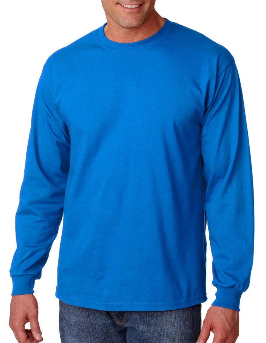 Gildan Ultra Cotton 6 oz. Long-Sleeve T-Shirt (G240)- ROYAL,3XL