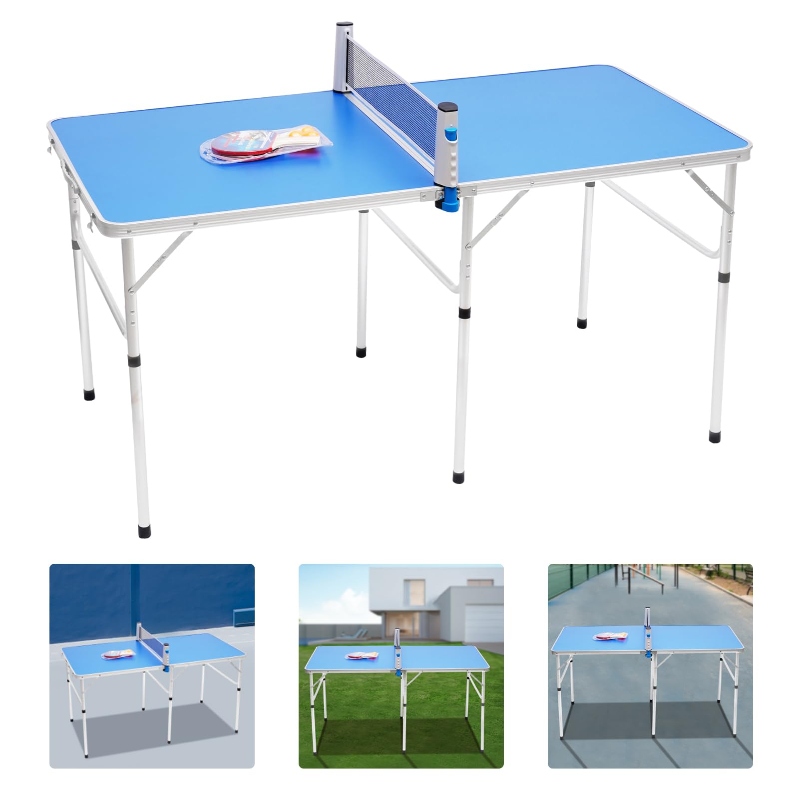 Table de ping-pong pliable en aluminium MDF pour intérieur et extérieur