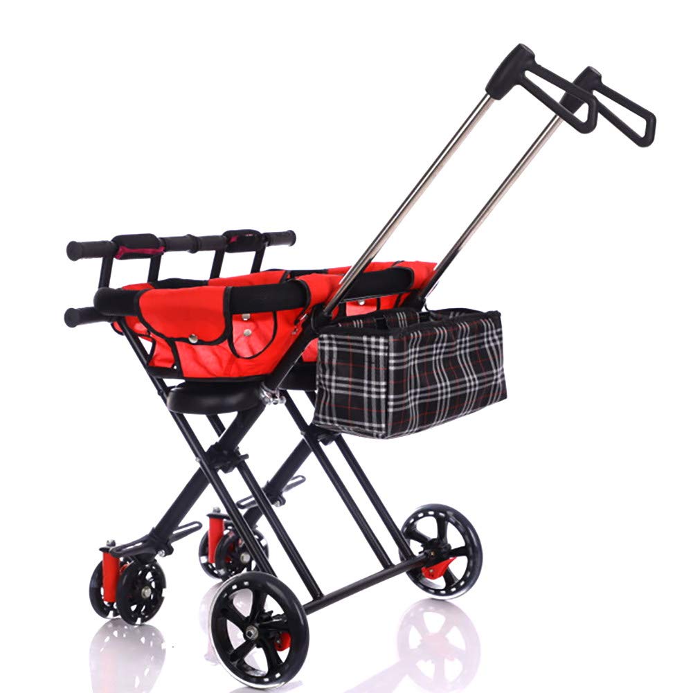 Double Buggys For Kids Foldable Pushchair Twin Pram Stroller
