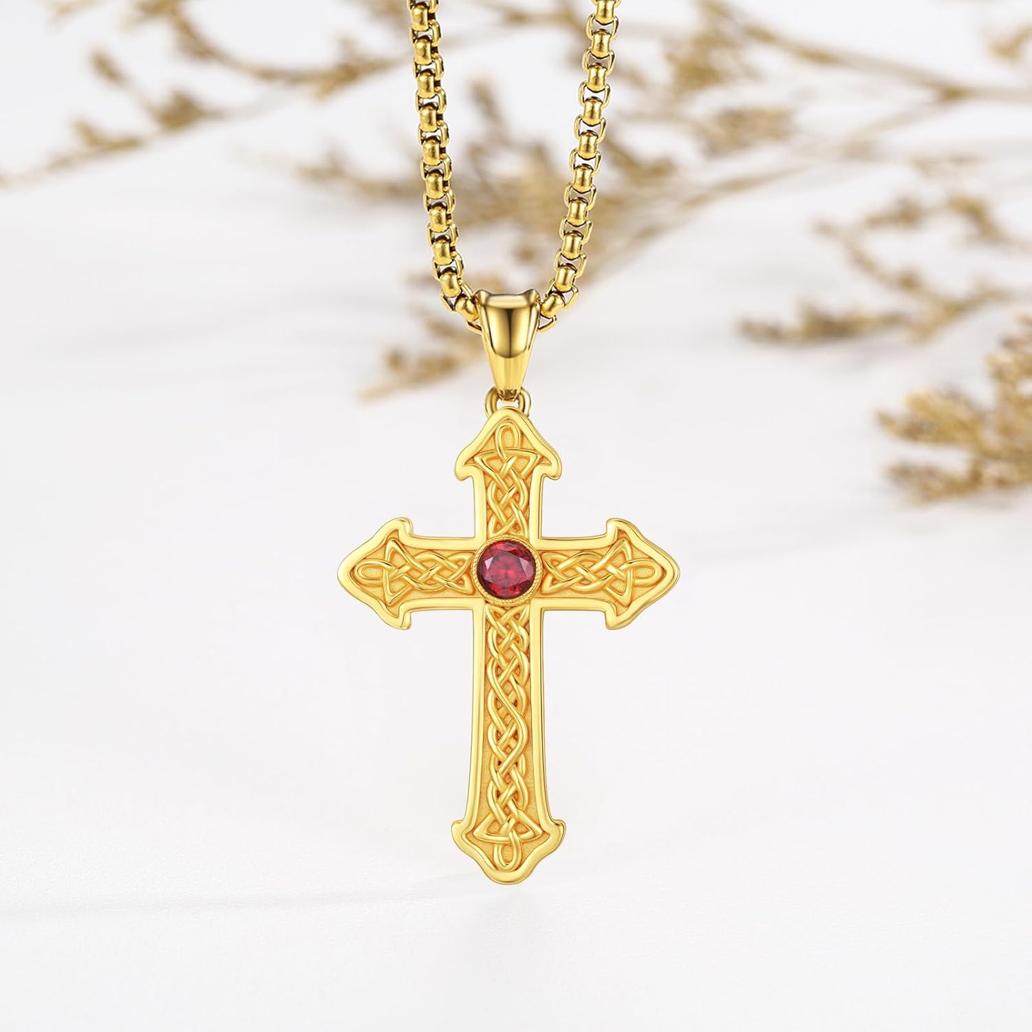 TwoAnts 925 Sterling Silver Religious Cross Pendant Necklace Jewelry Gifts for Men Women - Image 3