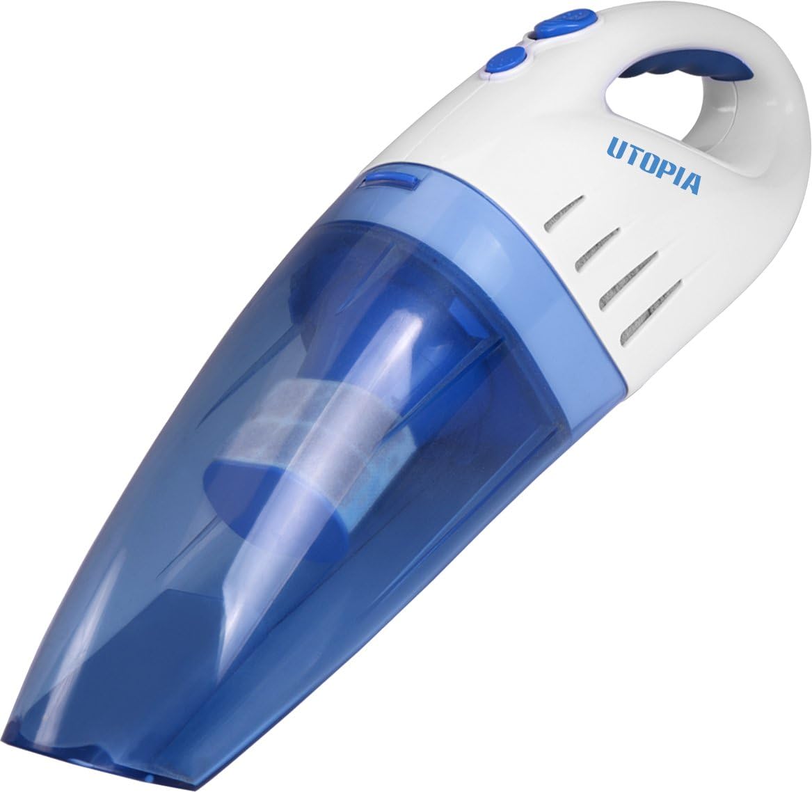 Cordless Hand Vacuum - Car Pet Hair Cleaner/Eraser - Cyclonic Suction and Quick Charge Technology - Blue