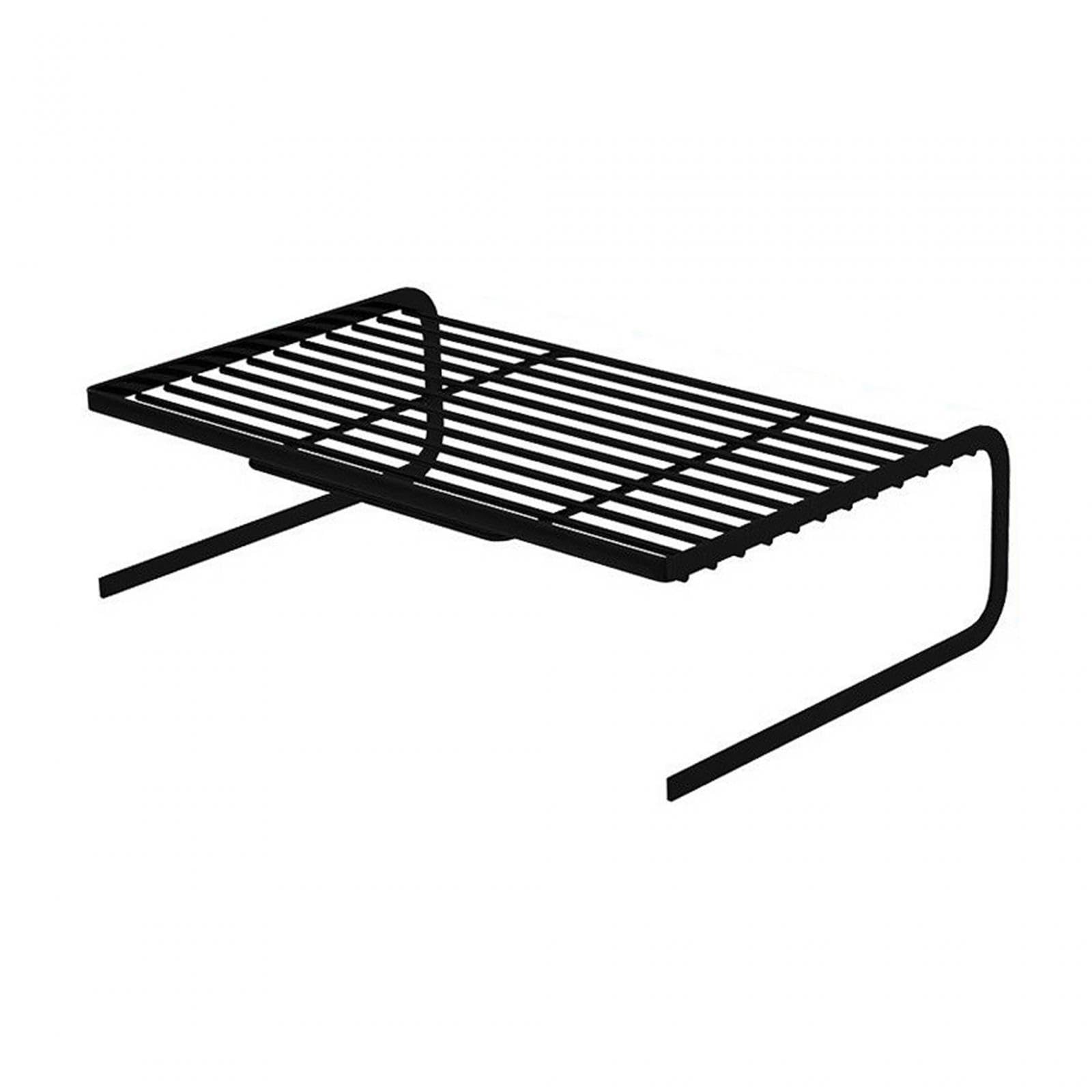 Soporte para Portátil Soporte para Notebook Soporte Elevador de Organizador de Escritorio con Superficie de Malla Metálica Adecuado para, Pequeño Negro