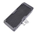CentIoT - 240mm Radiator Water Cooler Tubes Heat Exchanger Aluminum Water Cooling CPU Heat Sink - For Gaming Computer and Peltier (240mm, Barbed Nozzle) gallery image