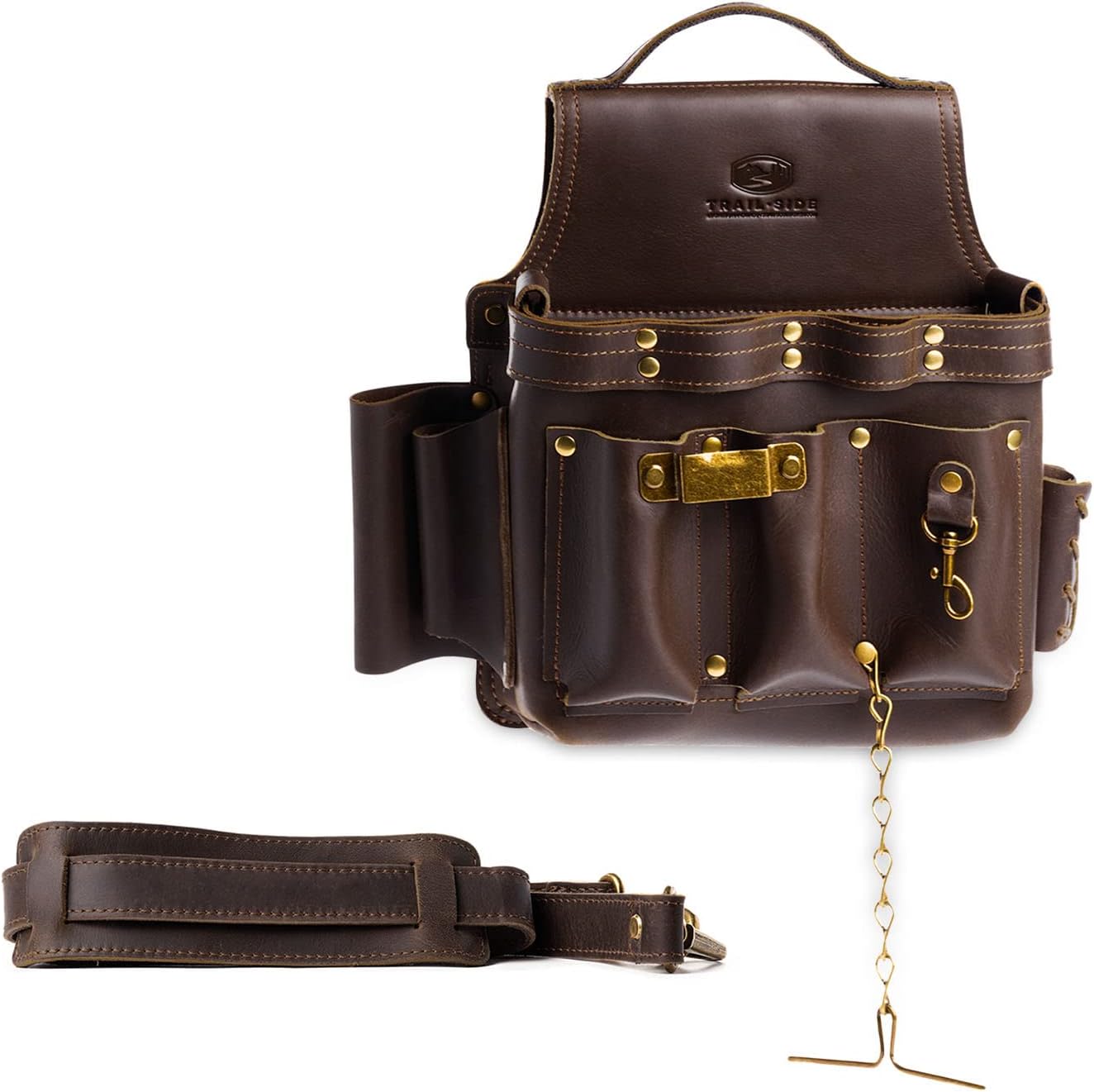 Estwing 8Pocket Leather Electrician's Tool Pouch for Work and Tool