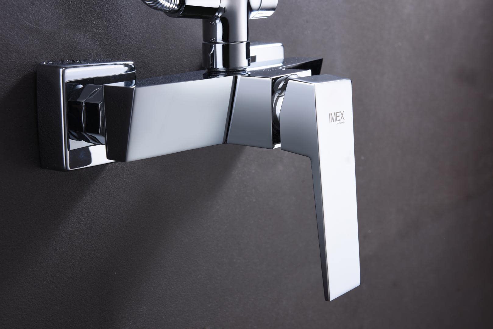 IMEX - Conjunto barra de ducha monomando grifería de baño serie ART - Cromado - BDAR025