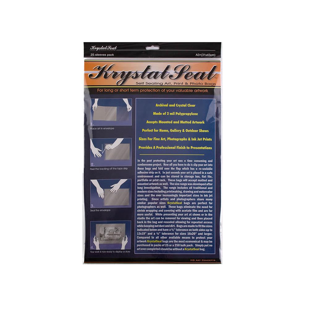 Seawhite Of Brighton Transparent Krystal Seal Plasti Bag A3 25Pk