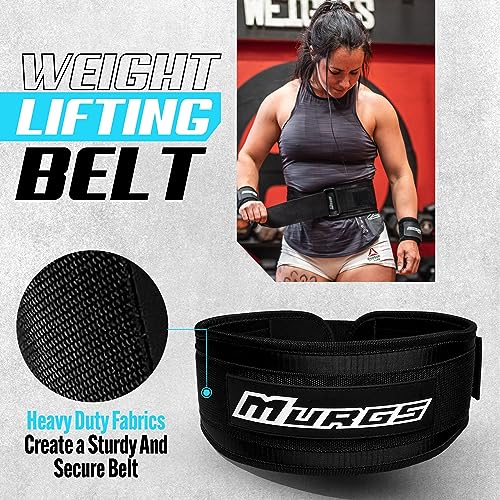Murgs Weight Lifting Belt, Black, Medium - Image 3