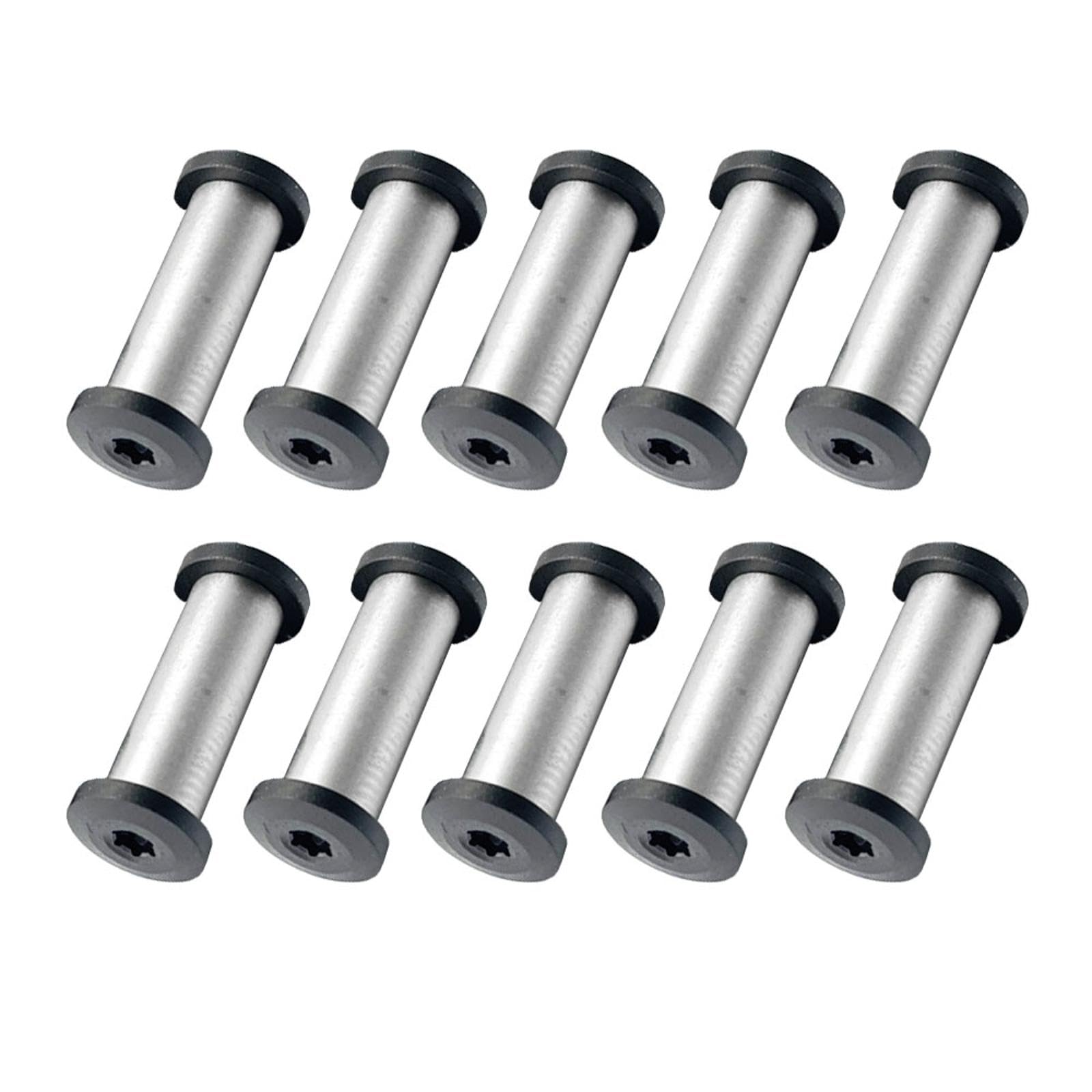 10 unidades de espárragos de mango de cuchillo, remaches, tuerca, tornillo, fijaciones (M4*19)
