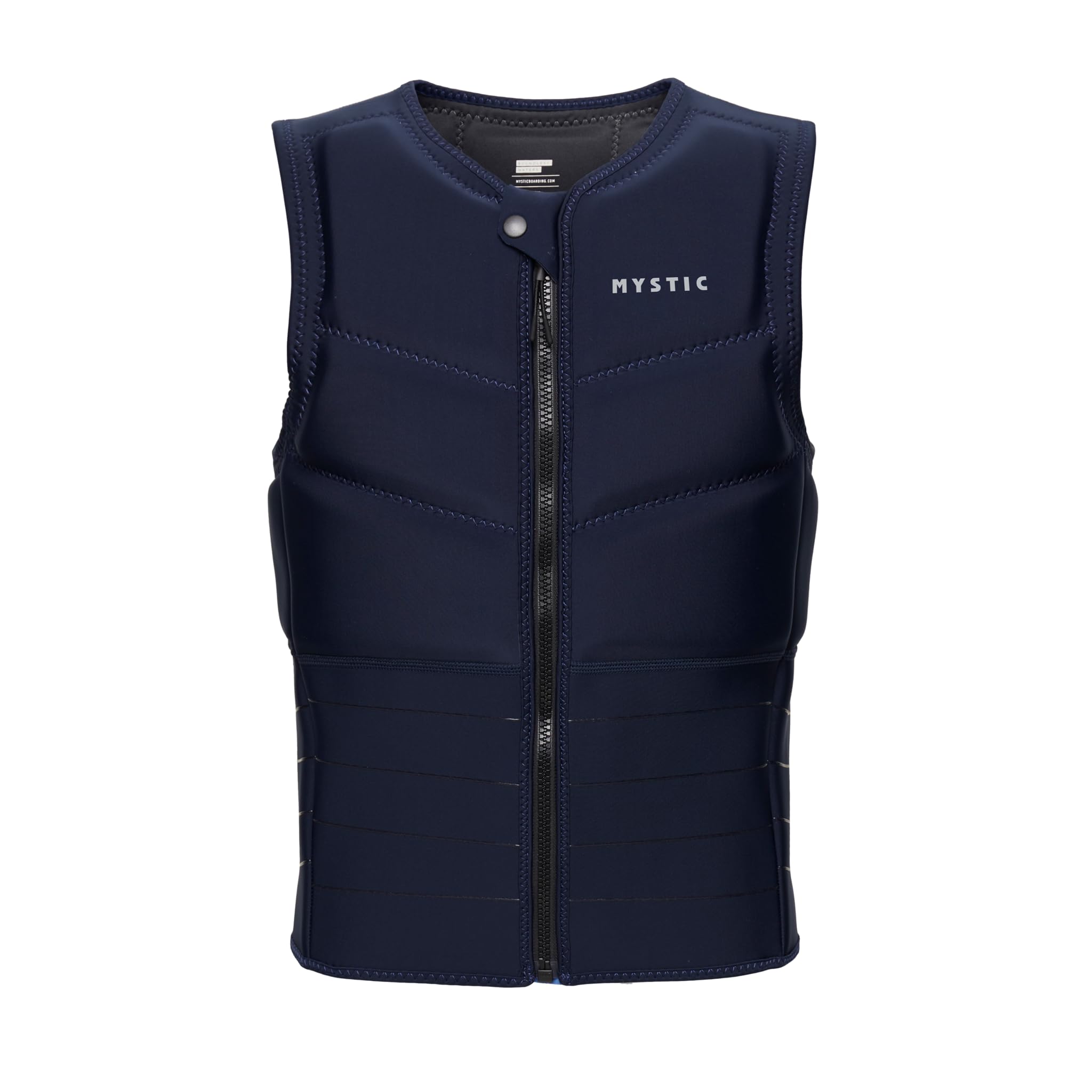 Mystic Watersports - Surf KiteSurf & Windsurfing Mens Star Front Zip Impact Vest Top - Navy - CE Approved - Zipper Lock