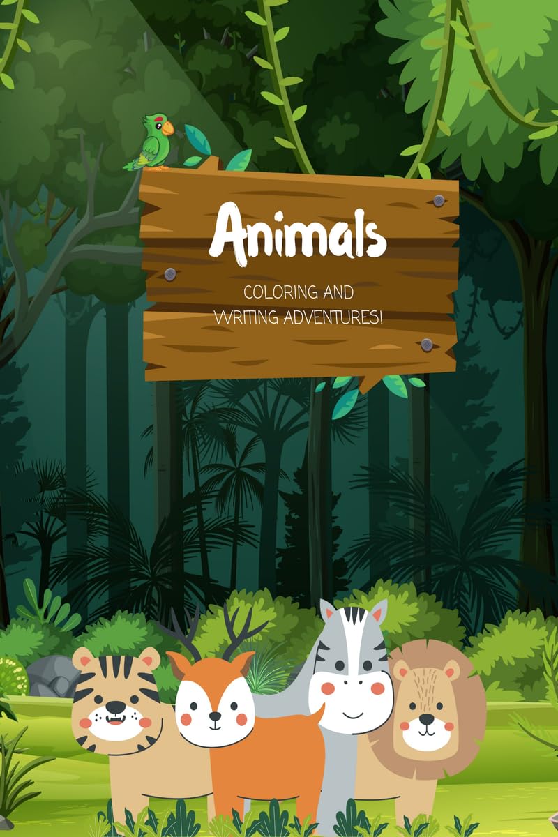 Animals Coloring and writing adventures