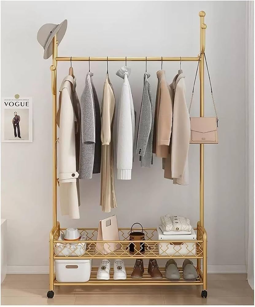 ZIFTtyA Kleiderständer, Garderobenständer, freistehender Kleiderbügel for Aufhängen von Jacken, Hüten, Taschen, Eingangsbereich, Flur,