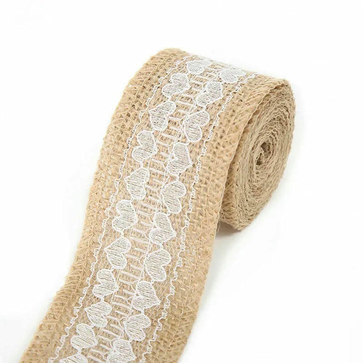 Jute Burlap Ribbon, Jute Burlap Ribbons Multicolor 5cm x 1 meter
