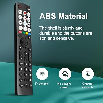 Replacement Hisense TV Remote Control for Hisense VIDAA 4K UHD FHD QLED LED LCD HDTV Smart TV Remote Replacement with 12 Shortcut Buttons, No Setup Required