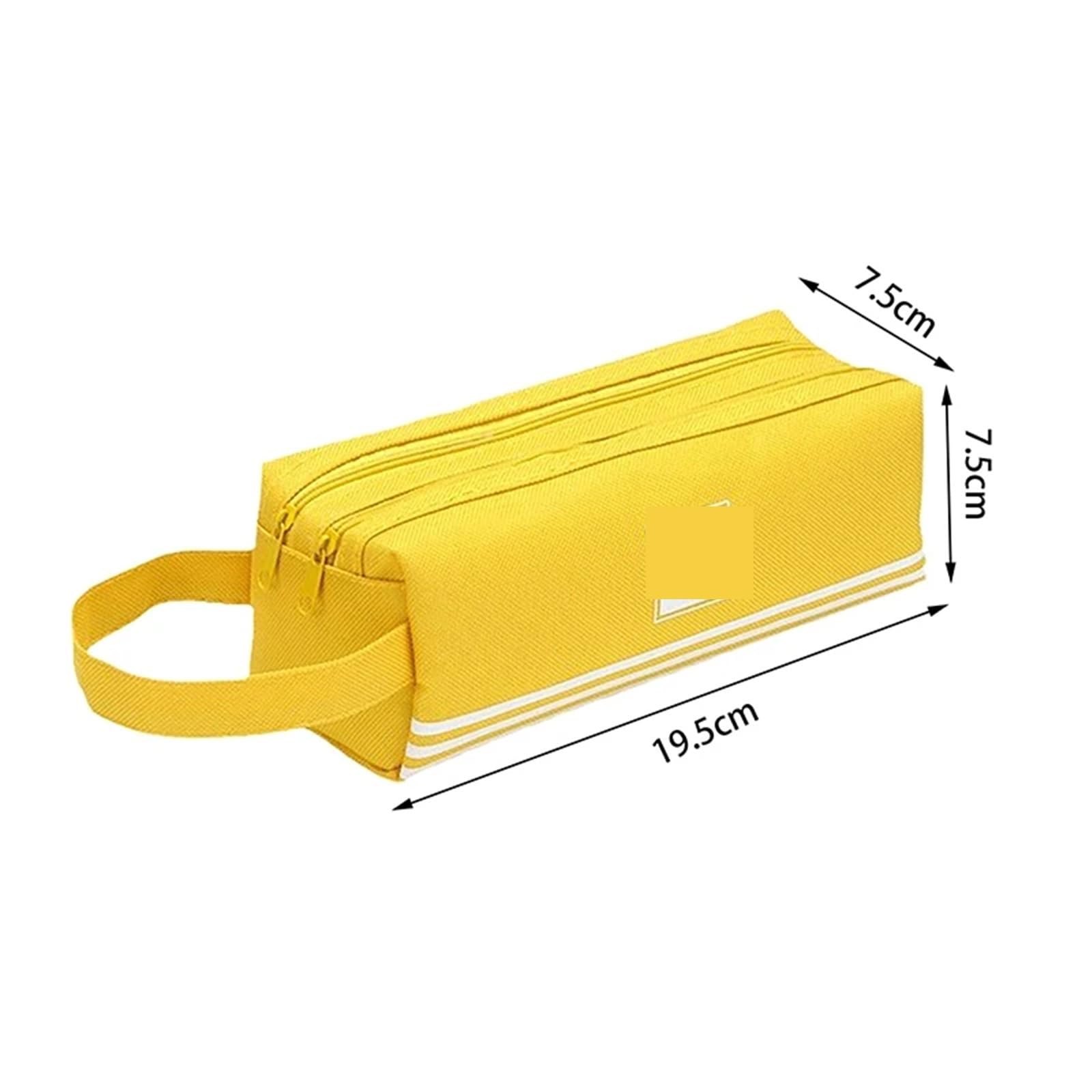 Astuccio portatile a doppio strato da 2 pezzi, in tessuto Oxford, con doppia cerniera, for gli studenti, for il ritorno a scuola, forniture di cancelleria Per Scuola Ufficio(Pink)