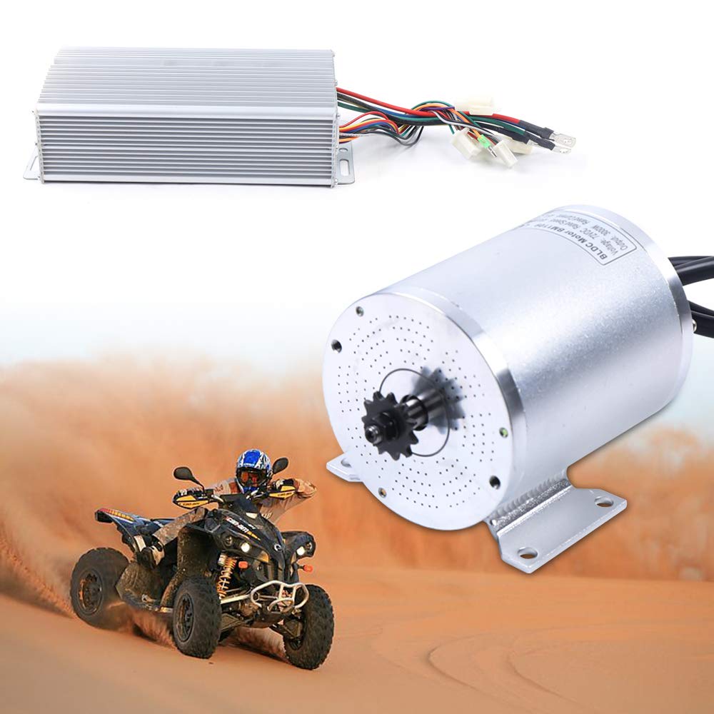 MuChaIOAK Brushless Motor Kit, Mini Electric Car DIY BLDC Brushless Motor Speed Controller Kit for Electric Scooter E-Bike Engine Motorcycle 3000W 72V