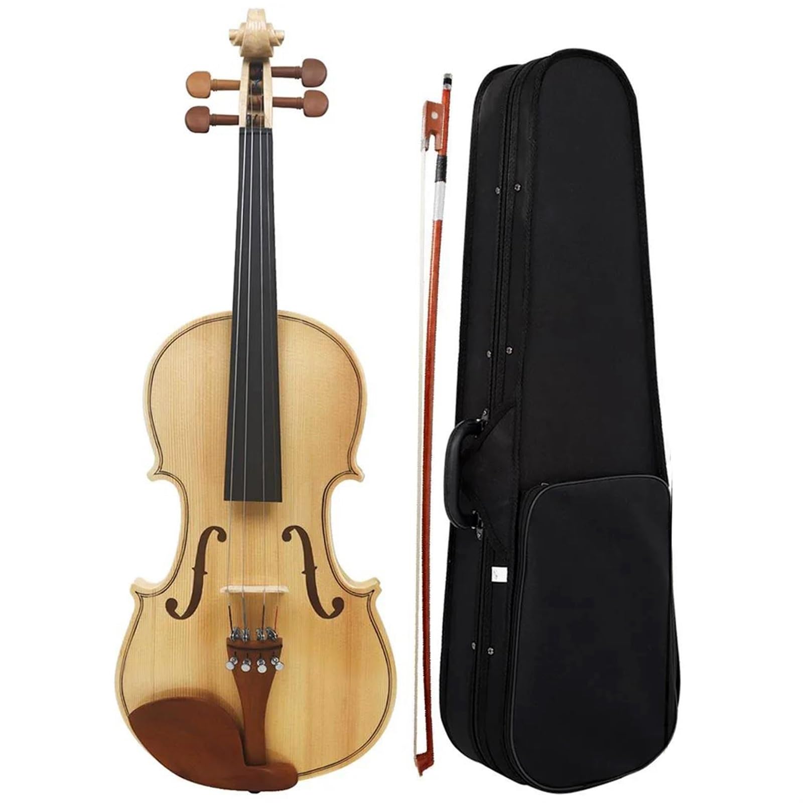 Violino 4/4 Principiante Pannello In Abete Strumento A Corde Di In Acero Con Custodia Corde Per Arco Spalla Resto Accessori(Violin)