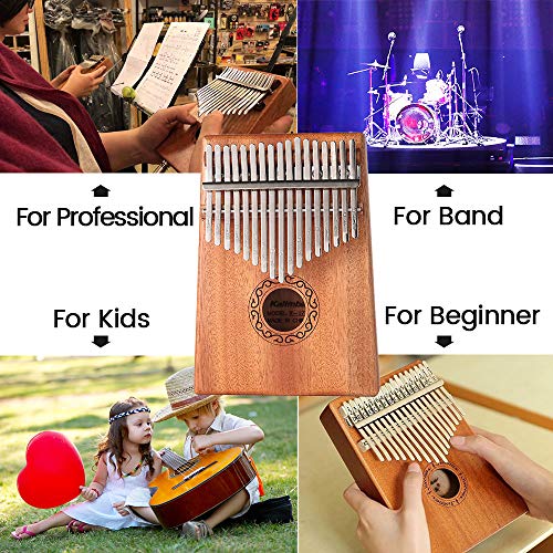 Kalimba 17 clés kalimba instrument kalimba 17 touches professionnel Touche Pouce Piano en bois noyer - Les Beatles, Paul McCartney, John Lennon, RIngo Starr, George Harrison Kalimba 17 clés kalimba instrument kalimba 17 touches professionnel Touche Pouce Piano en bois noyer – Image 3