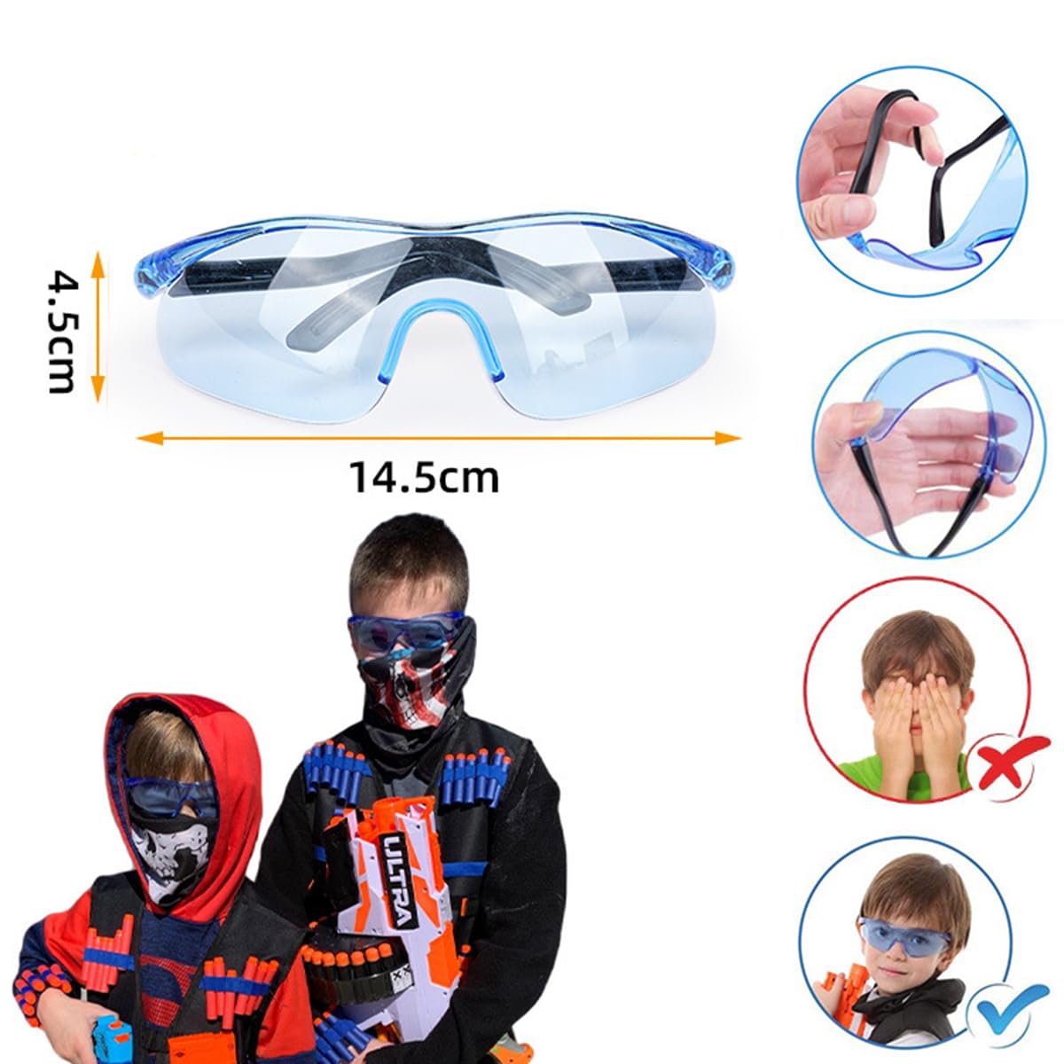 Taktische Weste Jungs Set für NERF-Waffen, Kinder Taktische Jacke Set mit Maske, Schutzbrille, 2 Armband, Dartgürteln, Waffenholster, Kids Tactical Vest für Nerf Zubehör