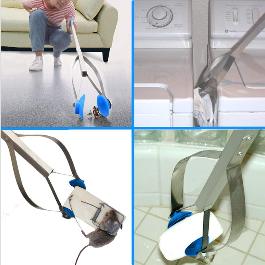 ArcMate EZ Reacher - Herramienta de agarre plegable para interiores de 32 pulgadas, con junta deslizante plegable, mango de bloqueo y mandíbulas de 4.5 pulgadas, puntas de silicona de grado