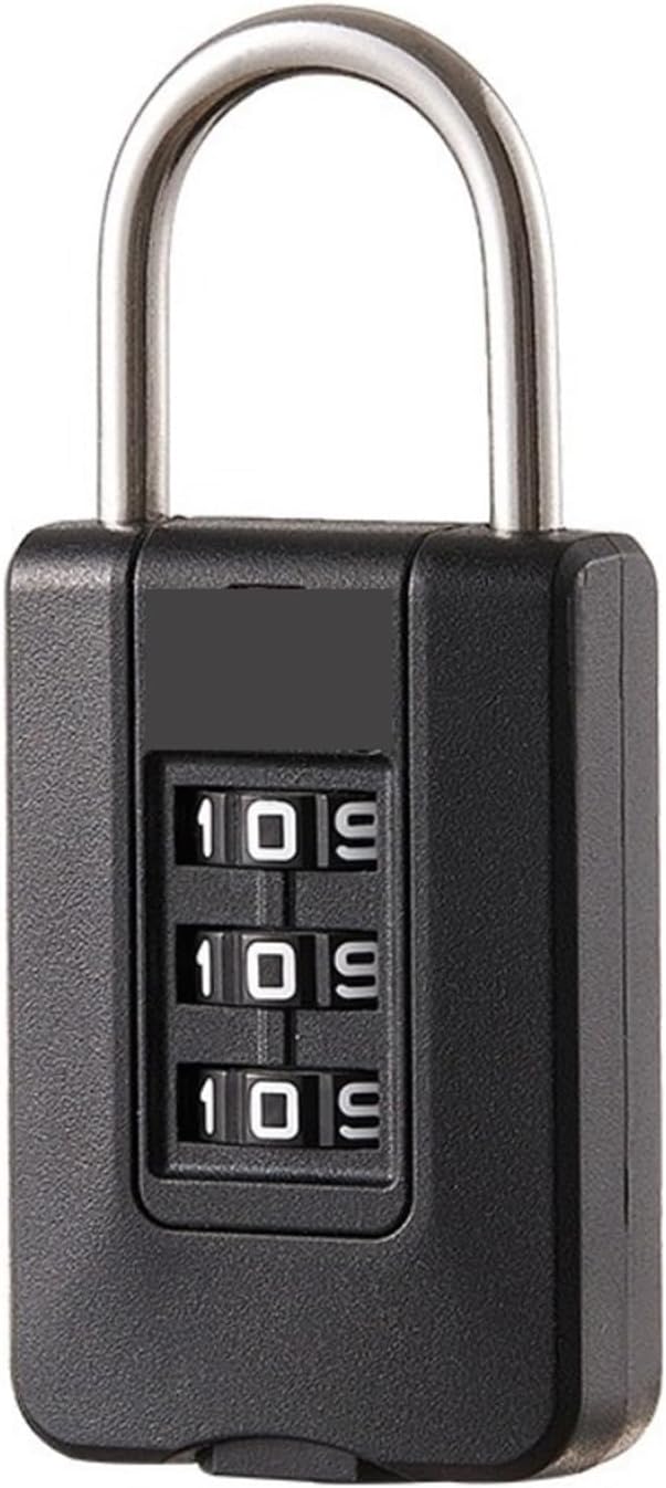 3 Digit Combination Lock Suitcase Padlock Travel Tool 1Pcs(Black)