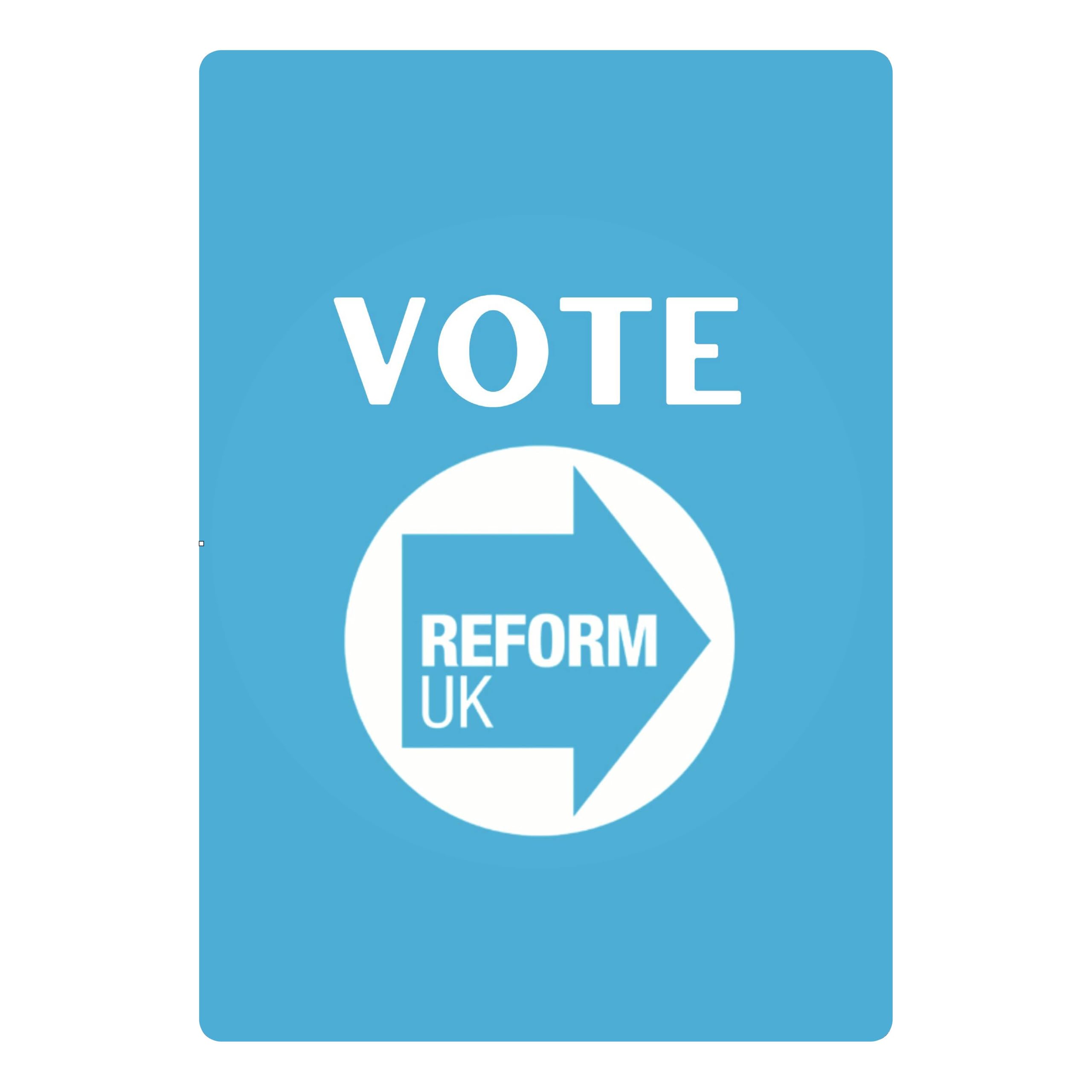 Gift Insanity White Political Reform Party Campaign A4 Poster, Vote Reform A4 Size
