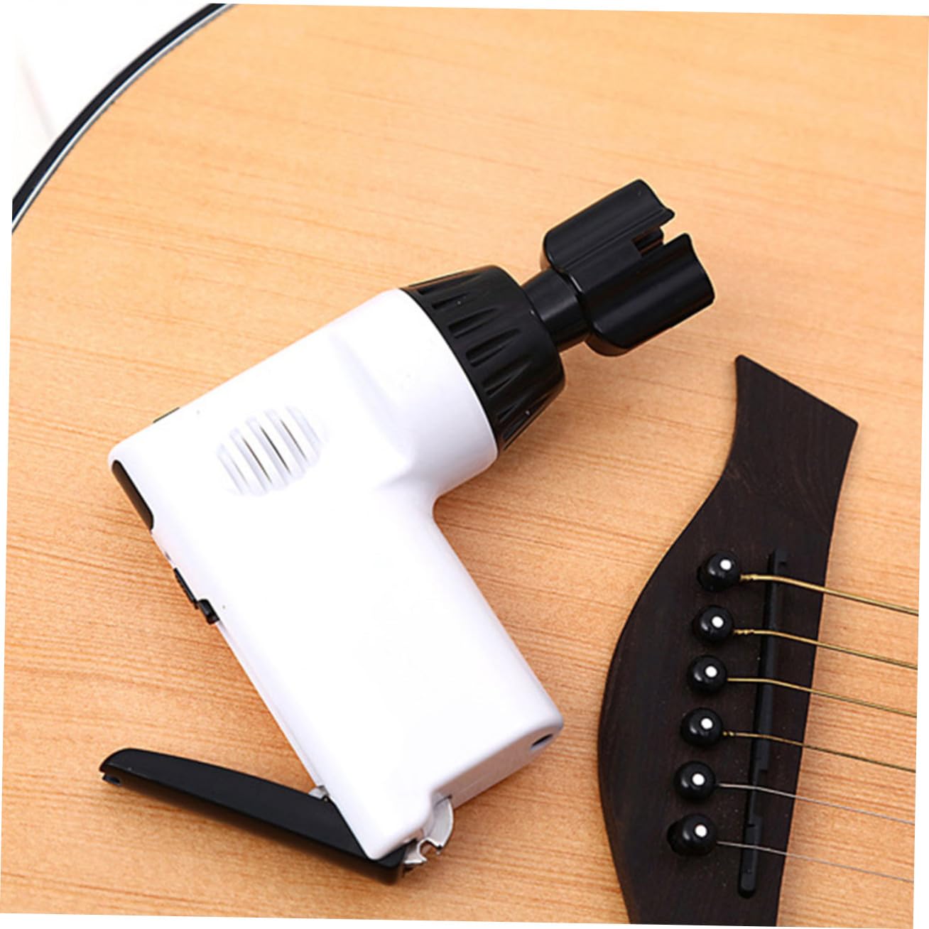 Avvolgicorde Elettrico Multifunzione per Chitarra Bianco Abs | Chitarra Folk e Classica, Accessorio per Avvolgimento Corde, Strumento di Riparazione