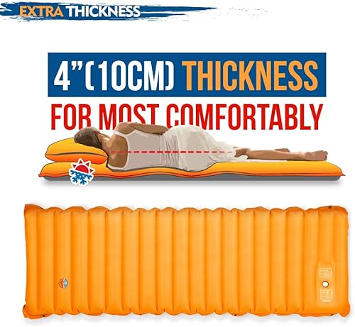 Miniatura 3 de ZOOOBELIVES Almohadilla de dormir inflable de extra grosor con bomba integrada colchón de camping más cómodo para mochileros viajes en coche y