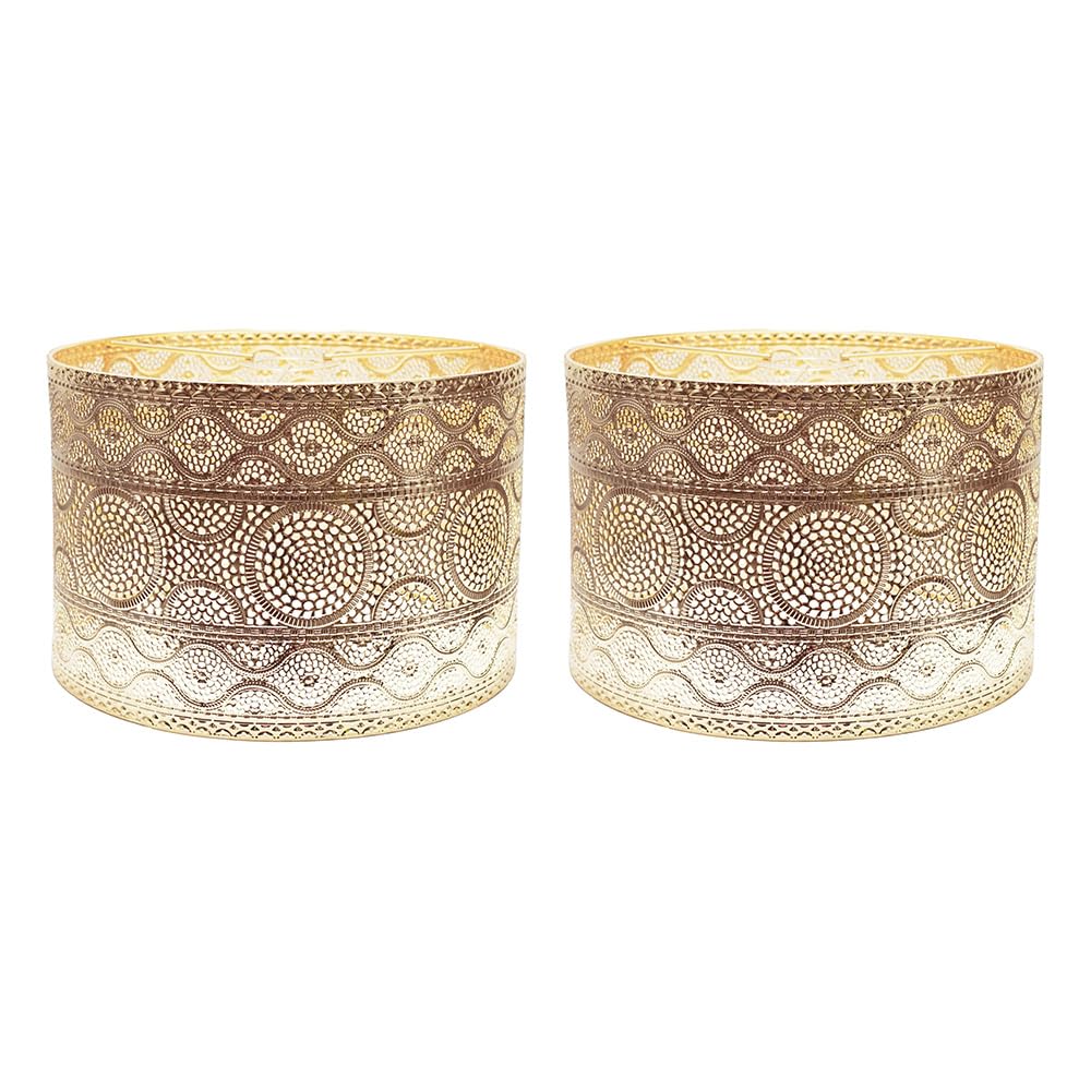 ValueLights Drum Lamp Shades - 31cm - Gold