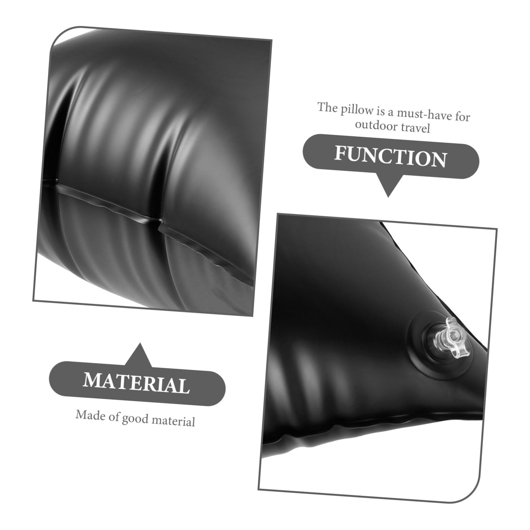 TOPBATHY 4piezas Almohada Inflable De Viaje Water Resistant Cojín Ergonomico para Camping y Automóvil Diseño Portable y Ligero para Al Aire