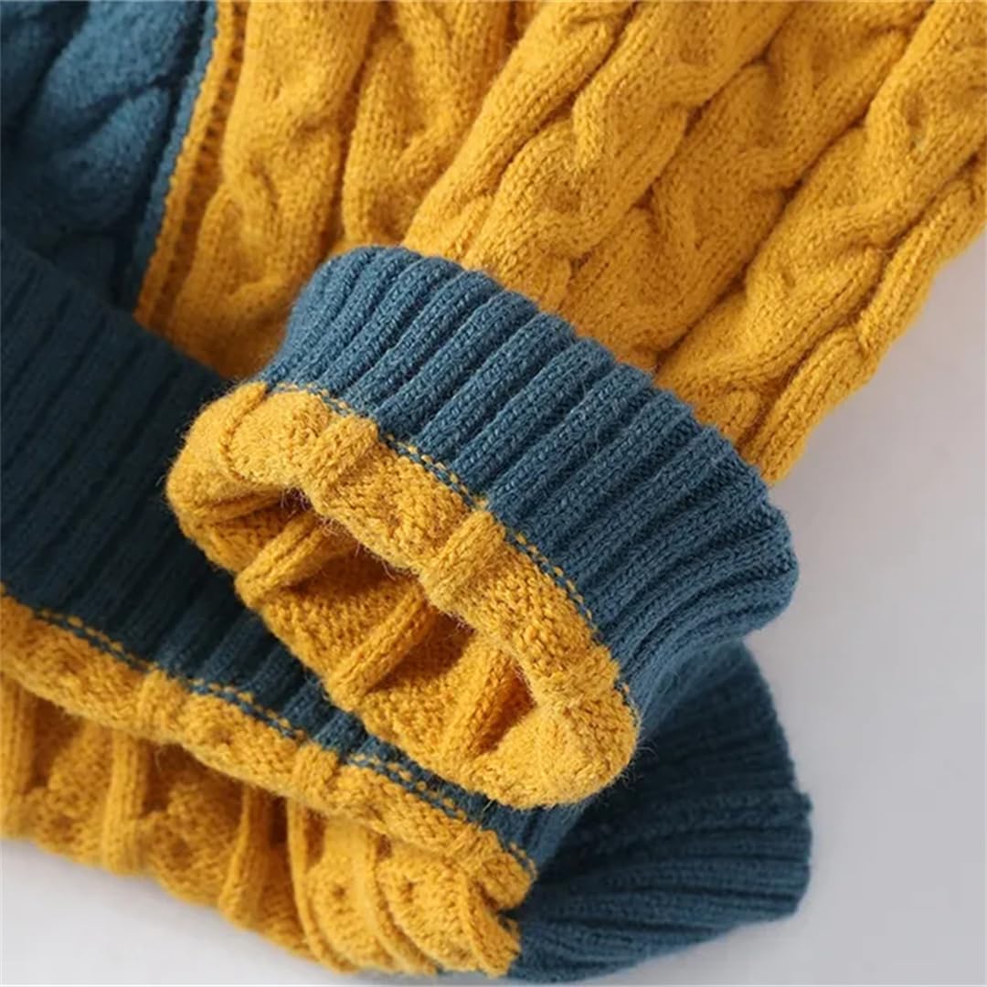REHJJDFD Suéter de cuello alto para hombre de invierno para hombre, suéteres de punto casuales de manga larga
