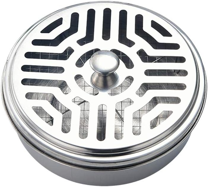 Soporte para bobinas de mosquitos, 2 unidades, madera de sándalo, soporte para bobinas de mosquitos, redondo, de acero inoxidable antimosquitos, soporte en espiral, para casa, uso en exteriores