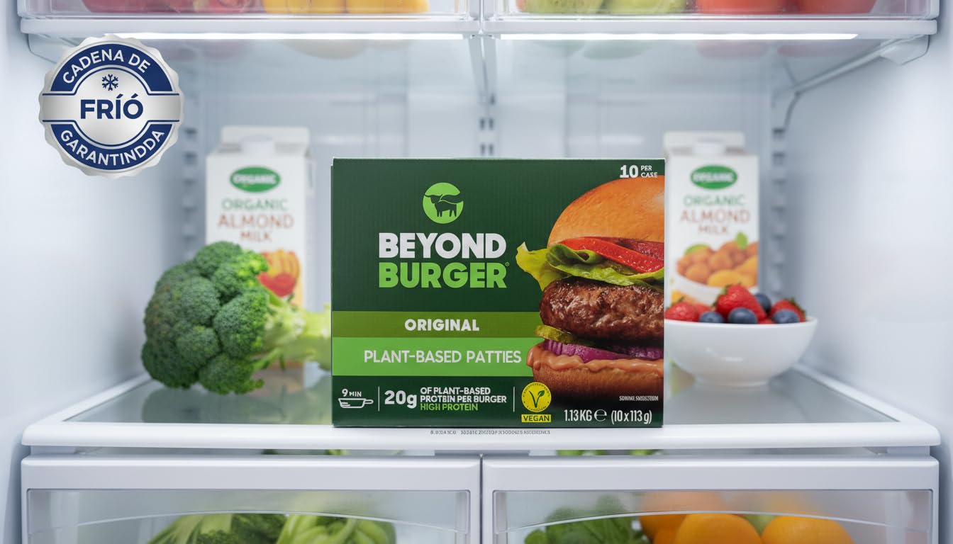 Beyond Burger Pack 10 Hamburguesas Vegetales 1.13 kg 20g Proteína Vegetal Sin Gluten Veganas Refrigerado