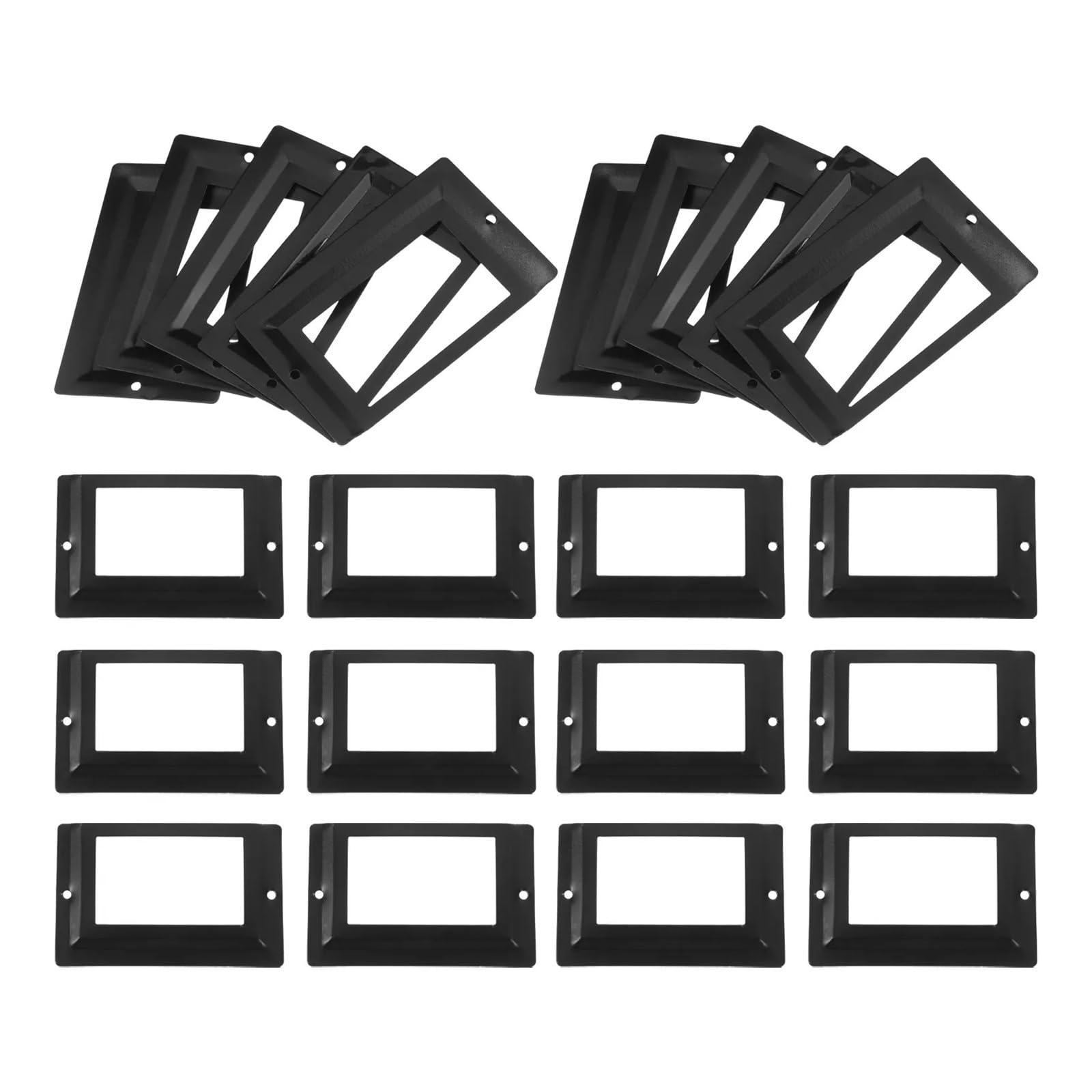 Lot de 24 porte-étiquettes en laiton pour étagère métallique et organisation de tiroir pour bureau, bibliothèque, bibliothèque