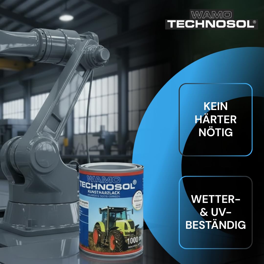 TECHNOSOL Kunstharzlack | SMARAGDGRÜN | RAL 6001 | 1 L | schnelltrocknend | witterungsbeständig | für Metall, Holz & Stahl | deckend | Made in Germany