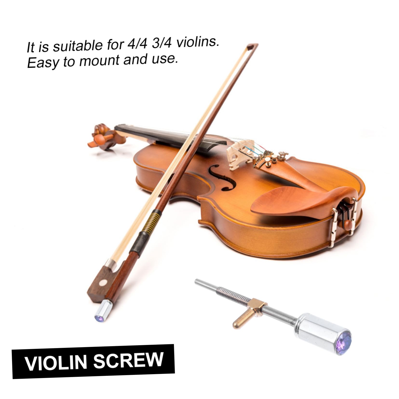 Vaguelly Violin Bow Screw Replacement Fittings Parts Lightweight Portable Violin Accessories Easy to Use Durable Material