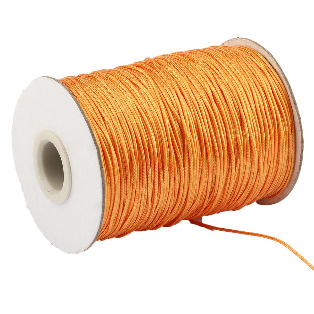 1 rollo de cuerda de cera para pulseras, 1 rollo, cordón de algodón encerado, multicolor, elástico, cuerda de nailon, 4 mm x 40 m, cordón de cera, cuerda de nudos, banda de goma para manualidades,