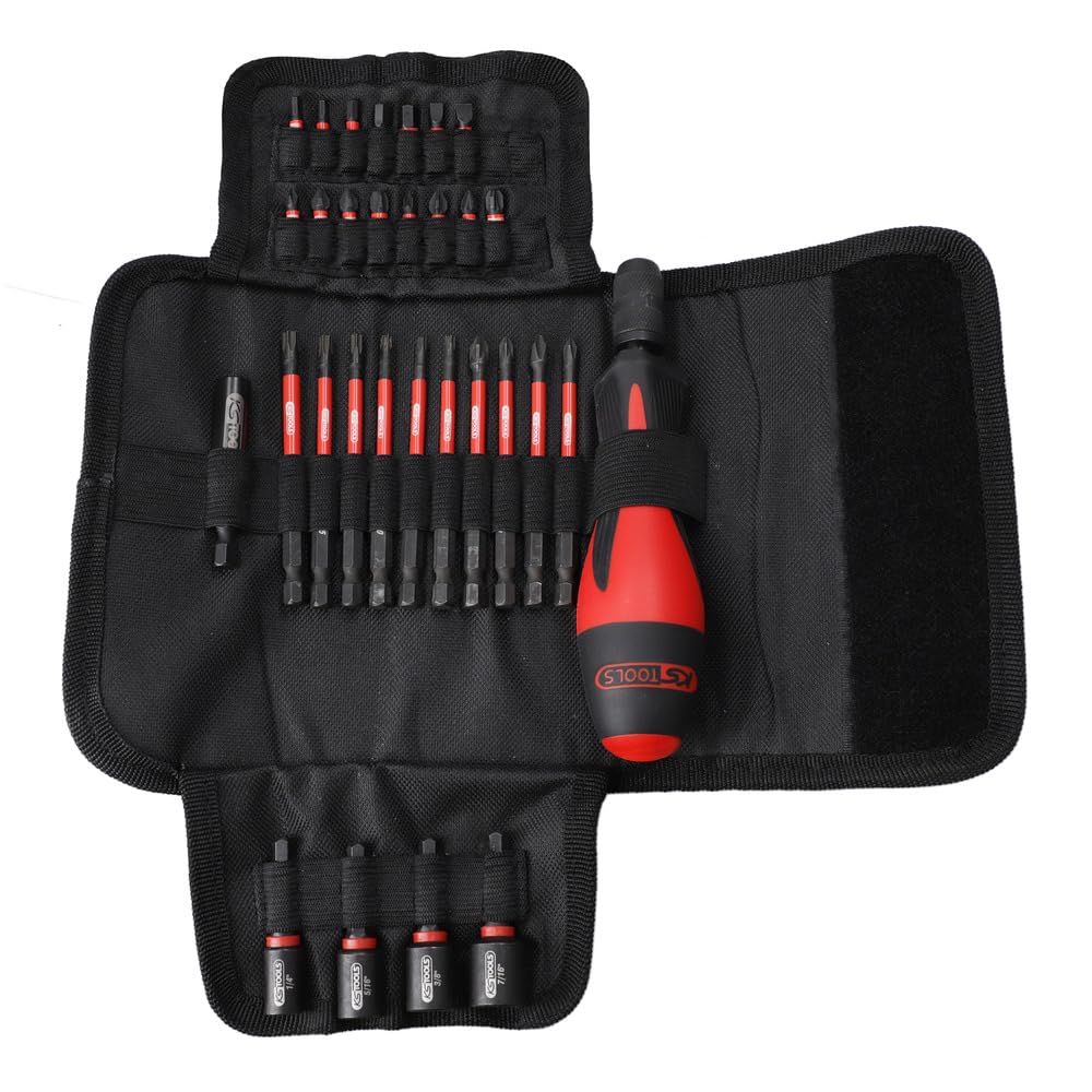 KS Tools 515.2303F Trousse d'embouts pour visseuse à chocs 1/4'', 31 pièces
