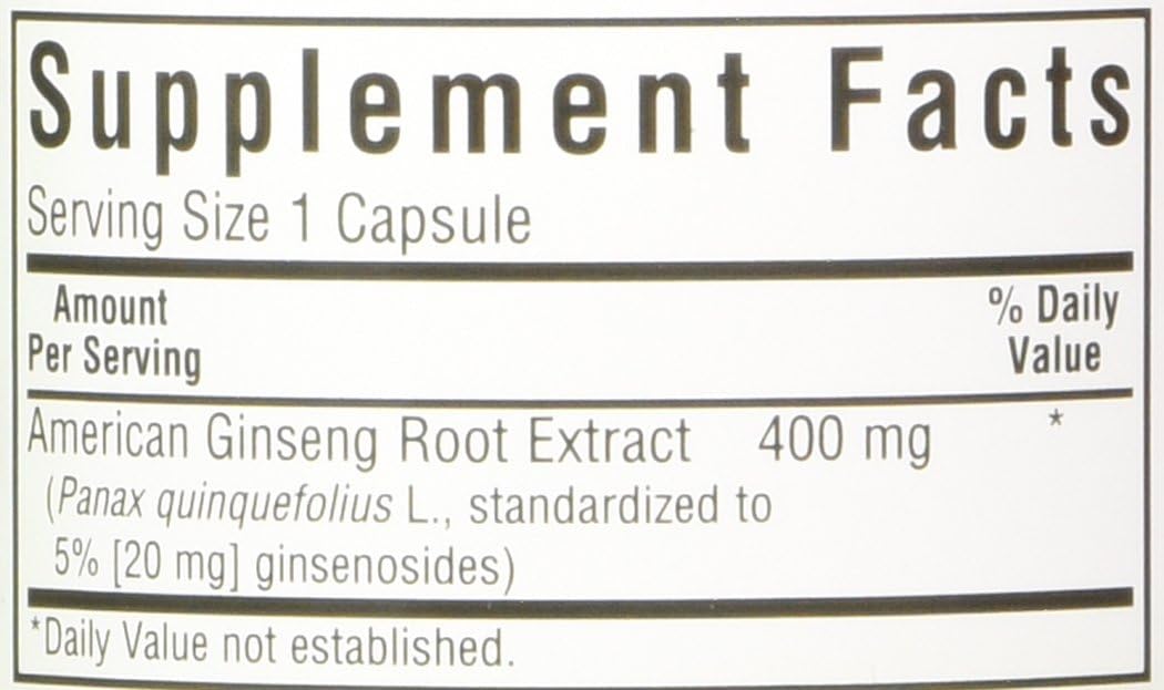 BlueBonnet American Ginseng Root Extract Supplement, 60 Count : Health & Household