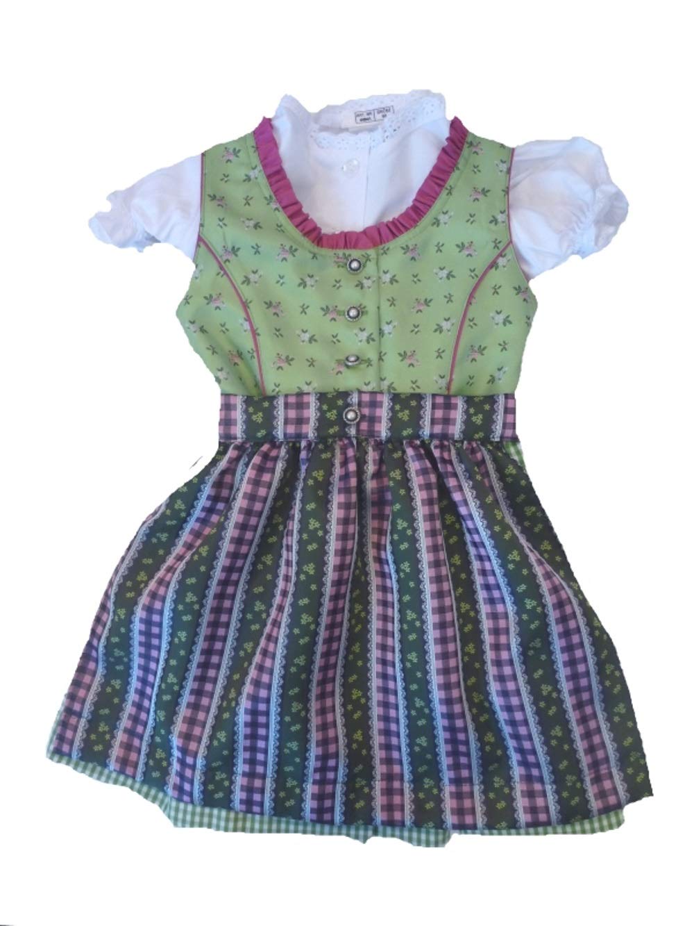 Isar-Trachten Tradycyjny dziecięcy dirndl z bluzką, rozm.