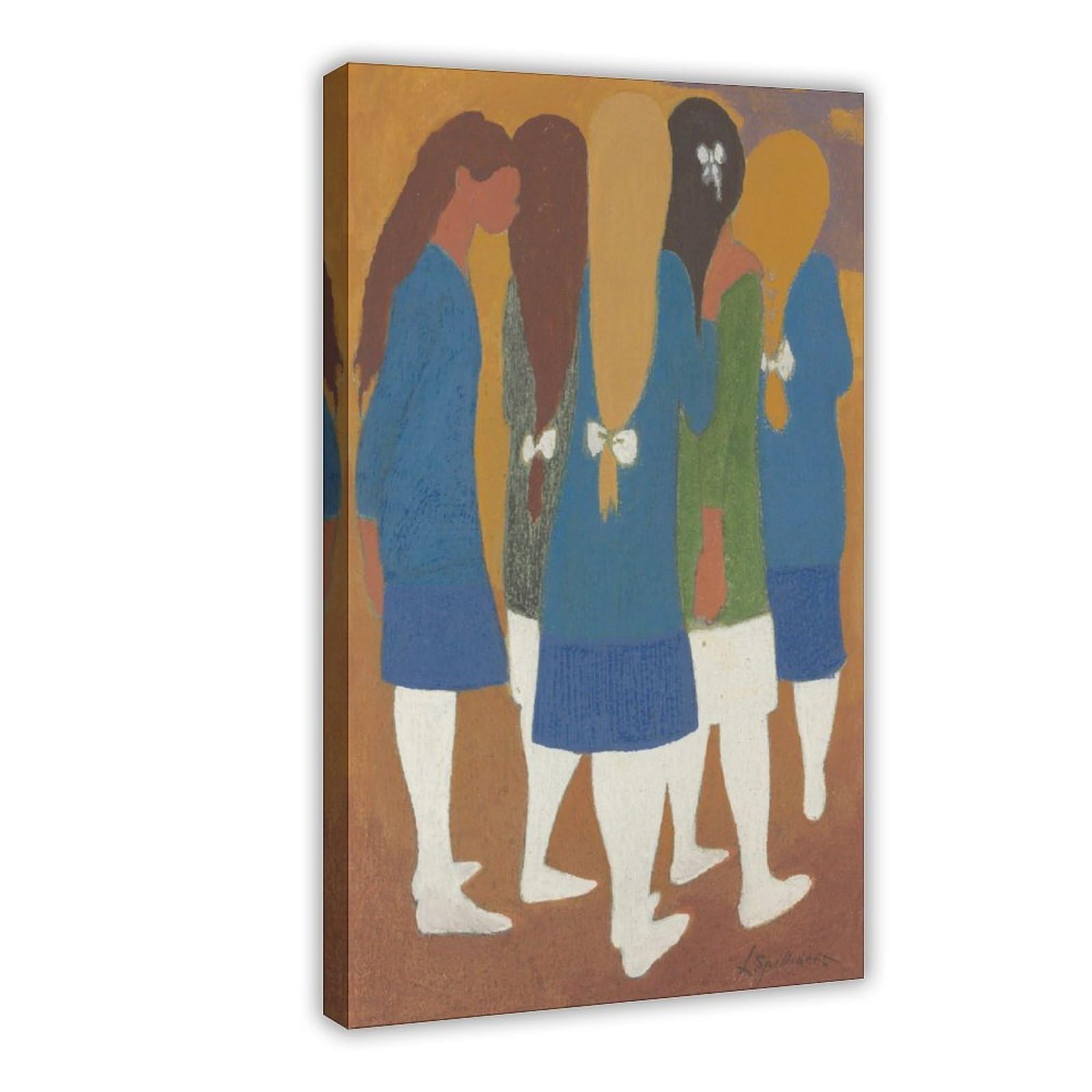 HEYANM Léon Spilliaert Girls With White Stockings 1912 Canvas Poster Wall Art Paintings for Living Room Bedroom Decoration Frame 24x36inch