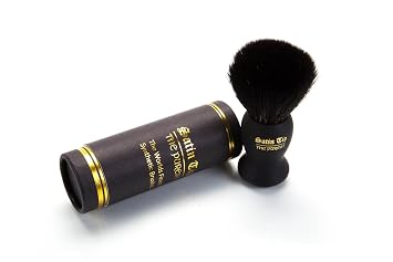 Satin Tip The Purest, Shave Brush (Synthetic, Black, Soft Touch, Case)