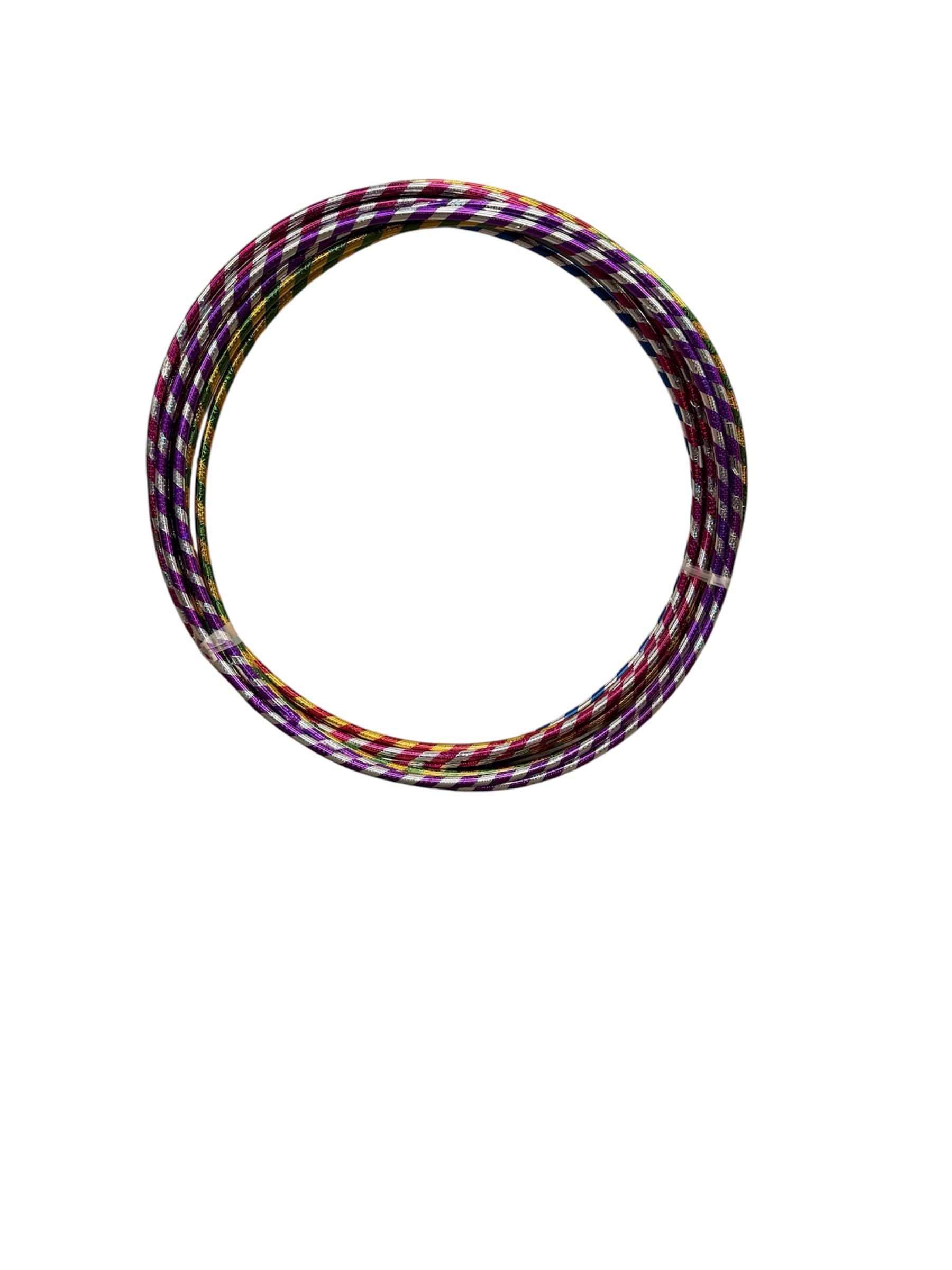 Premium Quality Fitness Activity Hula Hoops for Adults, Stripy Multicolor Hoop, Perfect For Exercise, Dance, and Full-Body Workouts Pack Of 10 Extra Large