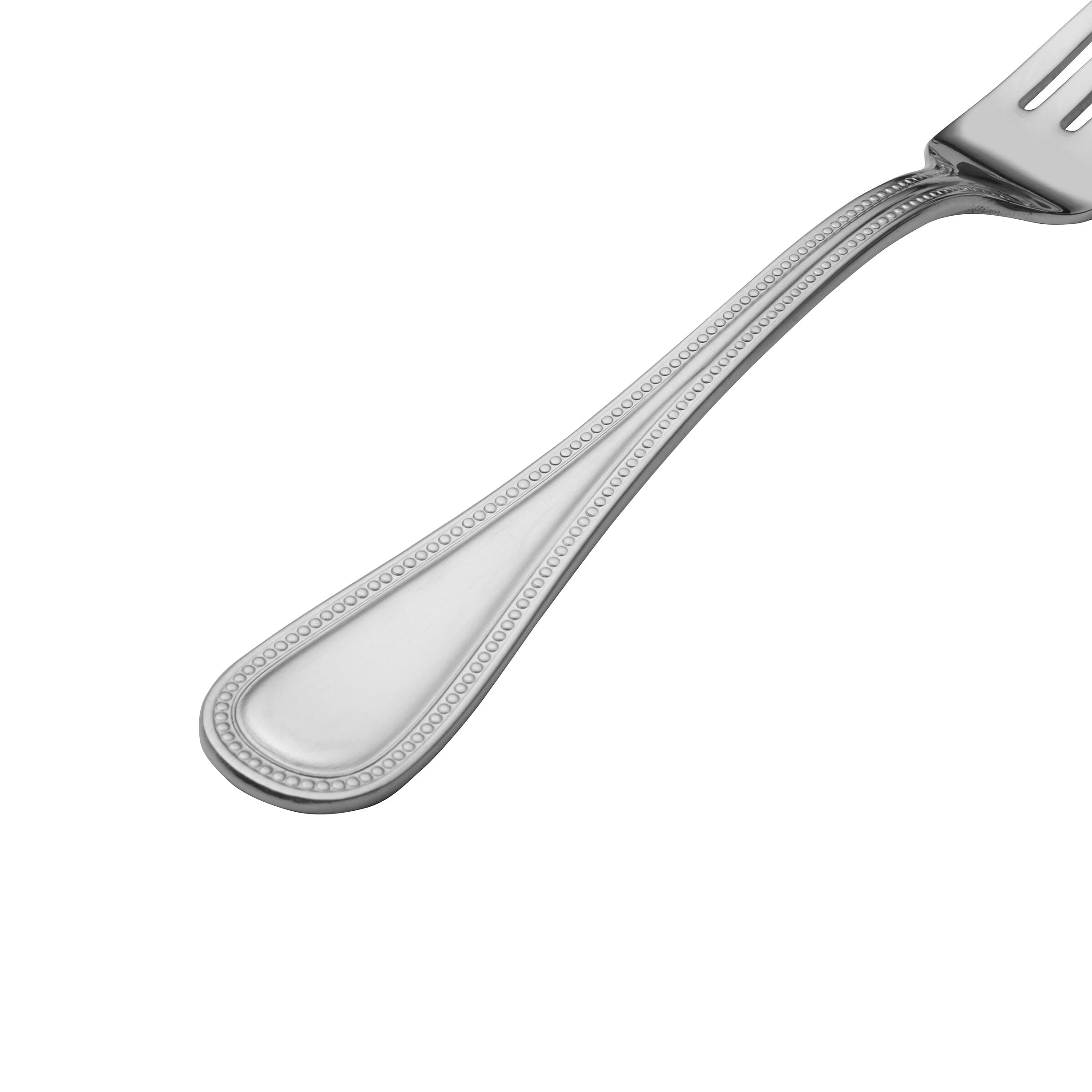 Towle 5192137 Beaded Antique - Juego de cubiertos (45 piezas, acero inoxidable 18/10, con utensilios para servir para anfitriones, servicio para 8)