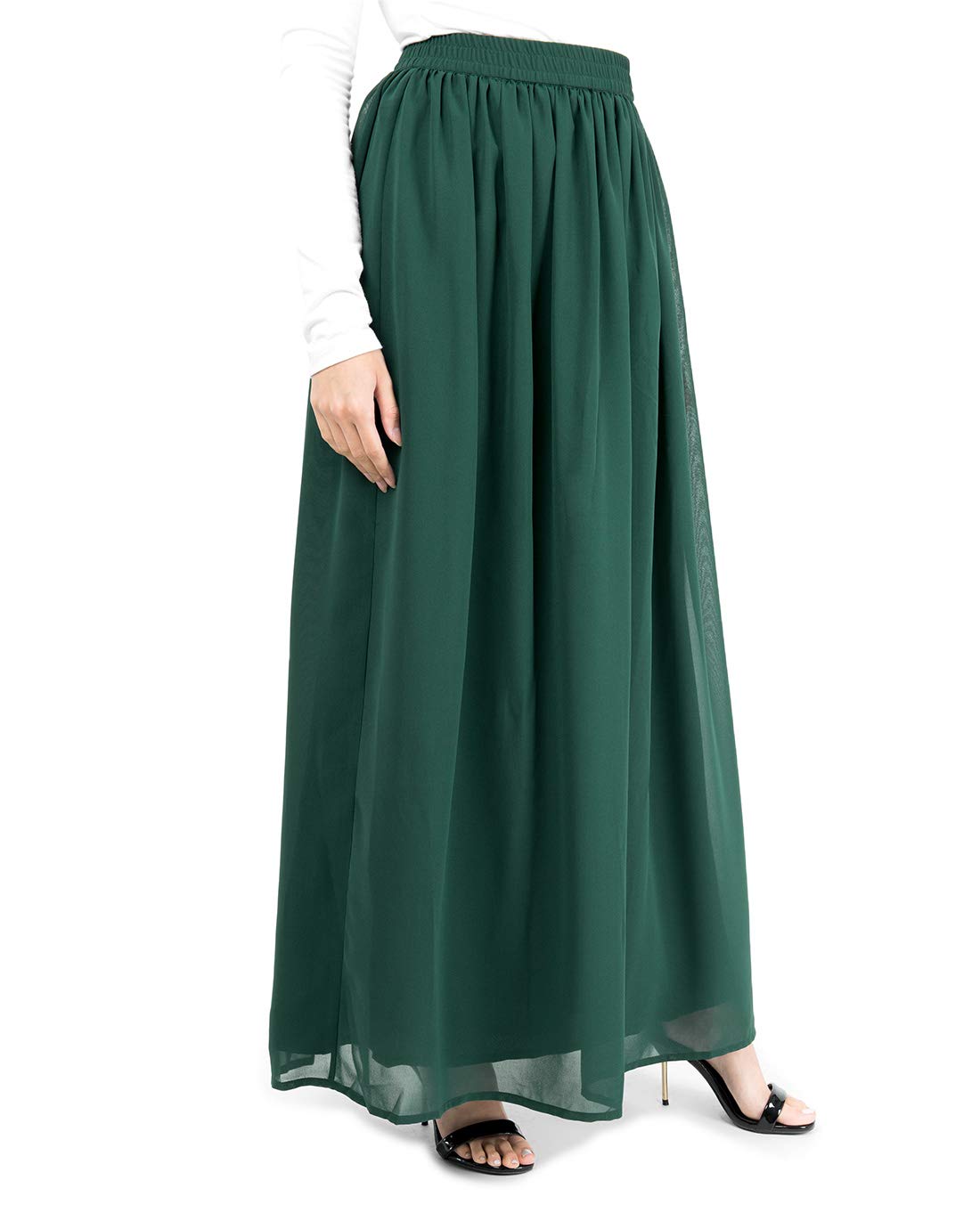 SILK ROUTE LondonGreen Flared Lined Skirt