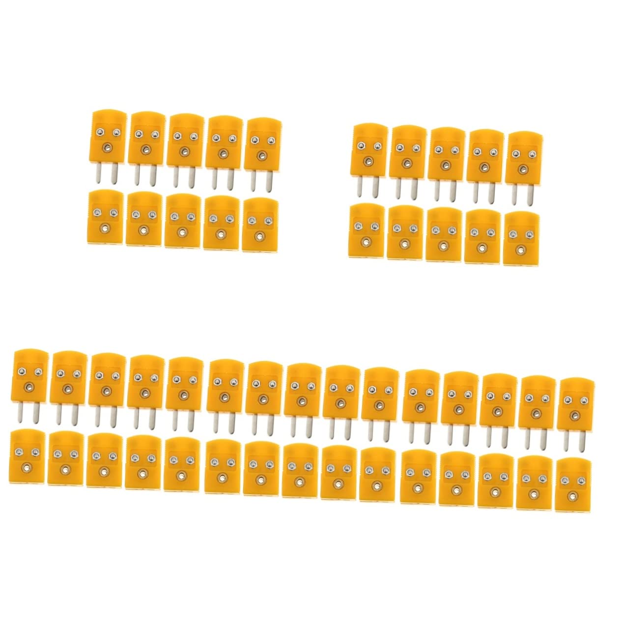 VILLCASE 25 Sets Thermocouple Plug Thermocouple Panel Mount Thermocouple Adapter Thermocouple k Jst Connector Male Female Adapter Plug Thermocouple Wire Plastic Female Plug Economical