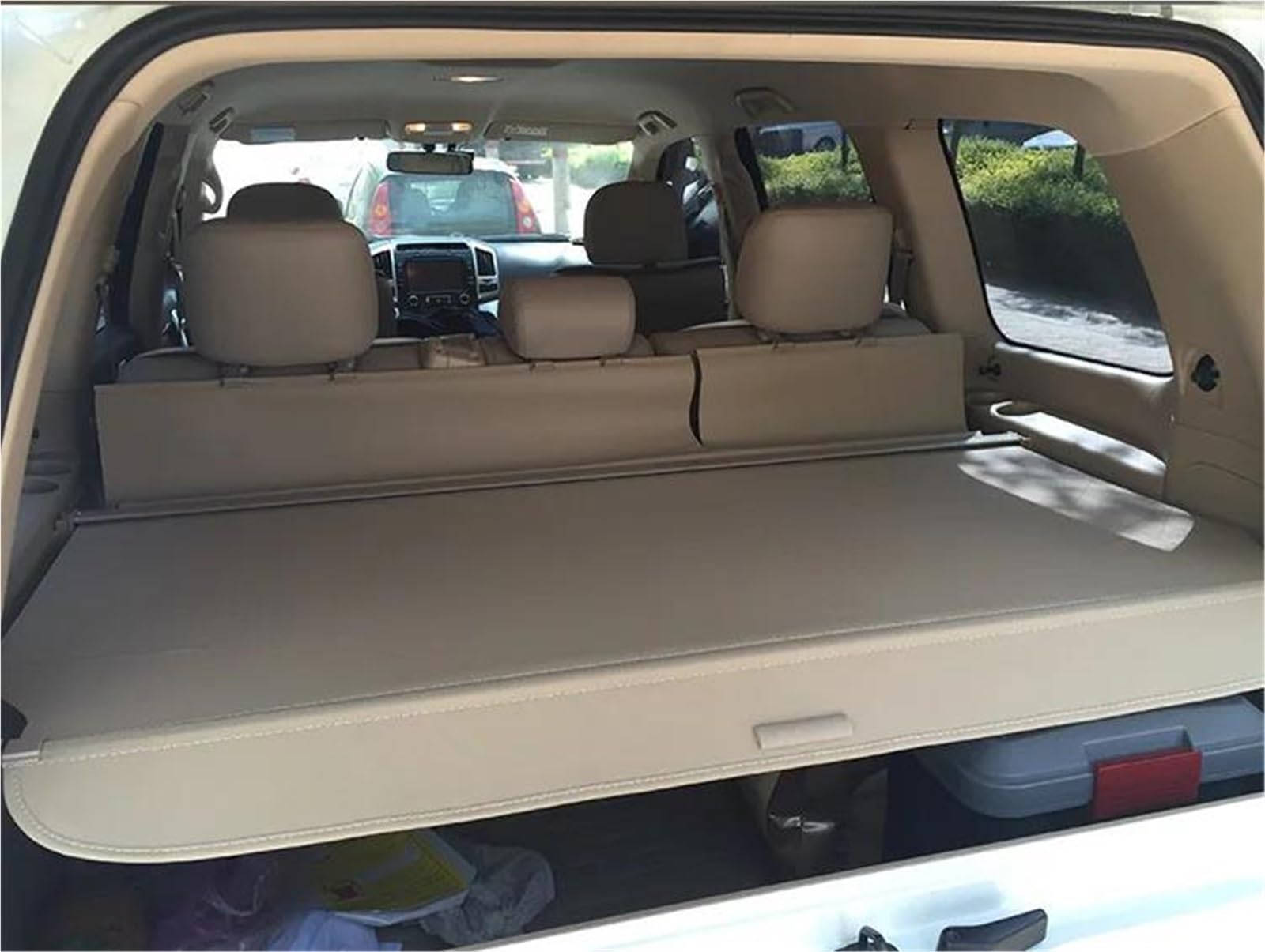 Genérico Cubierta Carga Retráctil Maletero Coche Cubierta Maletero para Toyota para Land para Cruiser LC200 FJ200 200 2008-2021 protección Seguridad Cortina divisoria Equipaje(08-13 Black)