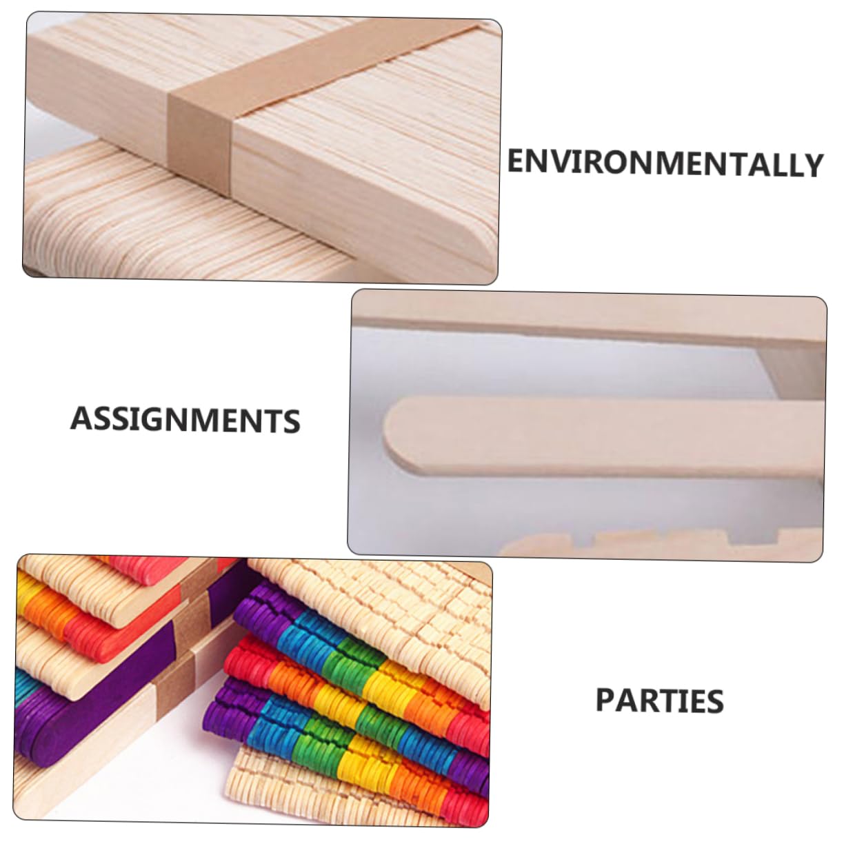 OSALADI 250pcs Wooden Craft Sticks for Sticks DIY Materials for Kindergarten Projects Crafting Smooth Surface for Safe Use Encourages Creativity and Focus